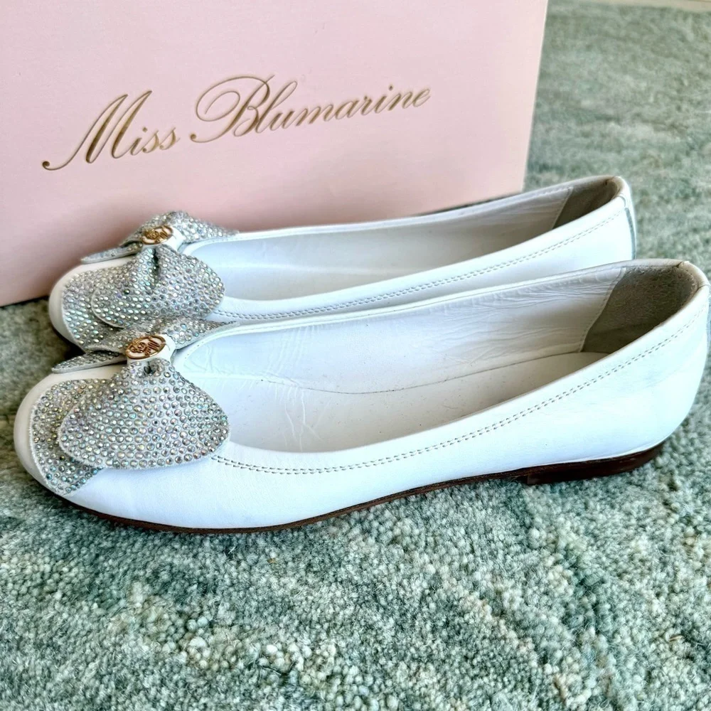 MISS BLUMARINE Flat Shoes for Girls, Size 35, Authentic